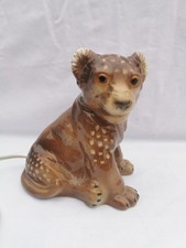 Rauchverzehrer Keramik Junger L&ouml;we Leopard Gepard Vintage Deko 1