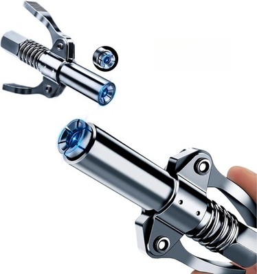 2PCS Grease Gun Coupler Grease Gun Lock Coupler, Grease Gun Tips Locking Grease