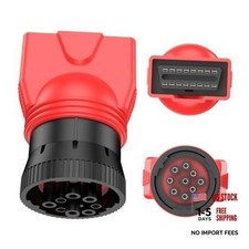 Original OBD Diagnostic Adapter, 9Pin J1939 Male to 16Pin OBD2 OBDII Female