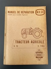 RENAULT TRACTEUR AGRICOLE R7053 MOD VIGNERON MANUEL REPARATION MR54 1960