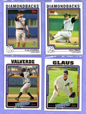2004-2005  Arizona Diamondbacks  lot of 4  Counsell, Glaus, Finley, Valverde