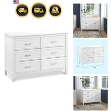 Baby Dresser 6 Drawers Storage Chest Organizer Nursery Bedroom Furniture