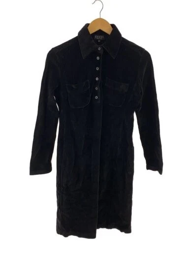 GUCCI / Robe manches longues / 42 / Coton / BLK / 265 5011 7950