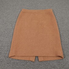 J.Crew Skirt Womens 4 Brown Wool Blend Knee Length Pencil Lined Workwear Office