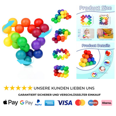 3D Puzzleball Sensorisches Spielzeug - Variety Stressabbauball, Massagebälle