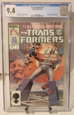 Transformers 1 CGC 9.4 White Pages 1st Appearance!