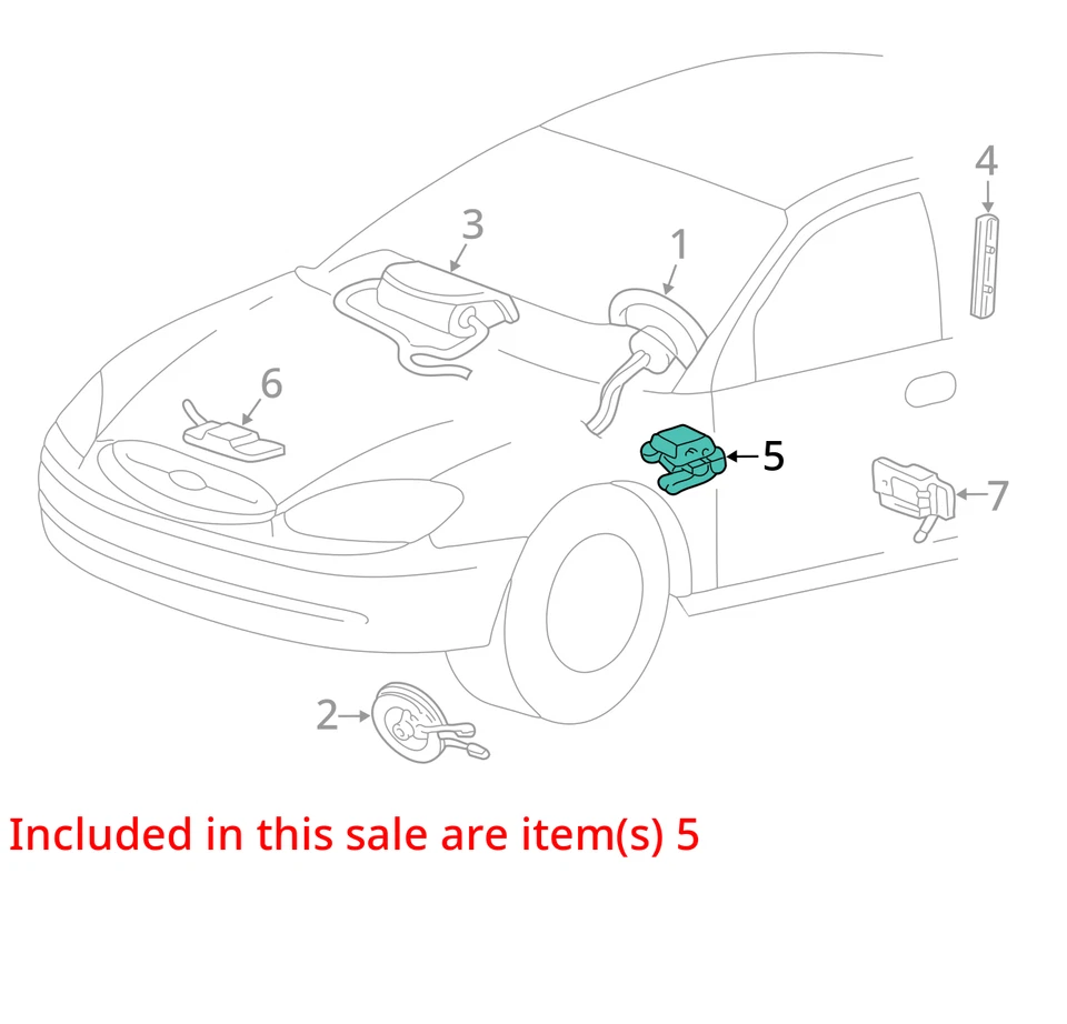 Unidad de módulo de control de bolsa de aire de airbag Ford Taurus 2004-2007 OEM Foto 4 de 4