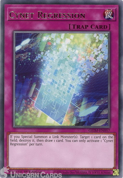 GEIM-EN057 Cynet Regression Rare 1st Edition Mint YuGiOh Card