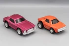 2 x Vintage 1970s Japan Tonka Friction Cars - Corvette & Mustang - Both Working
