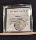 1921  Coin Mart Graded Canadian, ¢25 Cent, **VG-8**