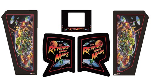 Revenge From Mars Pinball Machine CABINET Decal Set