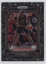 2022-23 Panini Prizm Monopoly Monopoly Black Prizm Evan Mobley #17 0s55