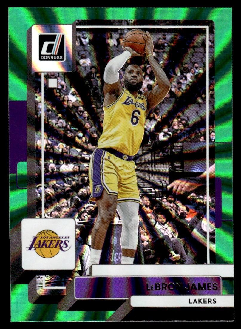 2022-23 Donruss Holo Laser Green LeBron James Los Angeles Lakers #128