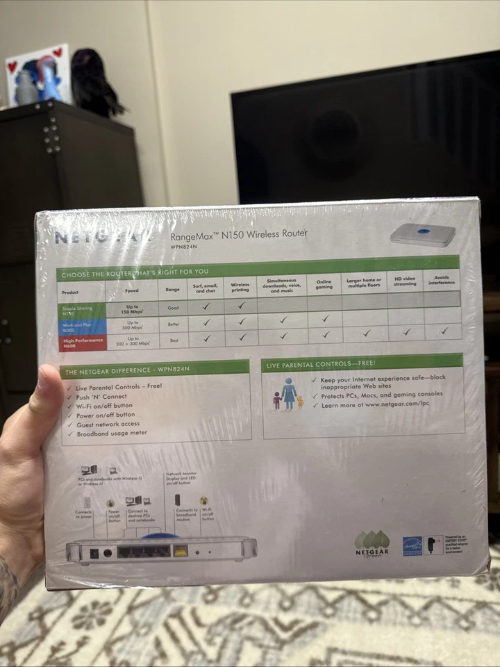 NETGEAR RangeMax N150 Wireless Router, WPN824N Brand New - Image 2 of 2