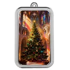 Christmas Holiday 1 oz .999 Silver Bar - Cathedral Christmas Color Silver Bar