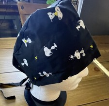 Surgical Medical Cap Hat Ponytail Tie Back Style Snoopy/Peanuts 100 Cotton