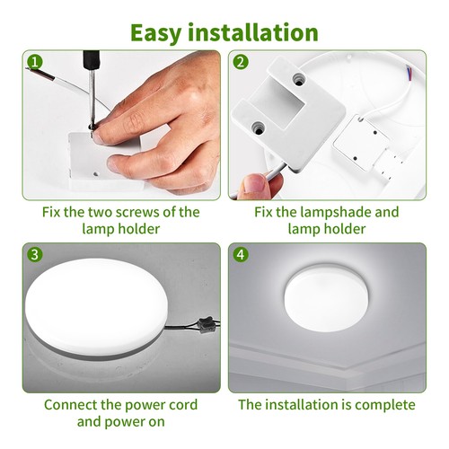 LED Deckenleuchte Bad rund Badezimmer-Lampe flach Schlafzimmer Küche Flur IP54 - Bild 5 von 28