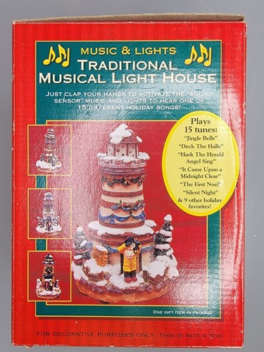 Vtg 1996 Traditional Musical Light house Lights Up Plays Music Tested WORKS - Picture 4 of 15