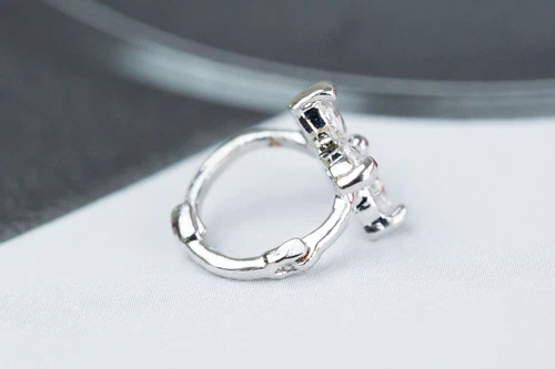 Flor aro cartílago pendiente delicada flor para hélice delicada circonita cúbica lóbulo aro Foto 4 de 4