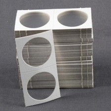 Cardboard 1.5x1.5 Coin Holder Mylar Flips for Half Dollars1 1/2 x 1 1/2, Qty 100