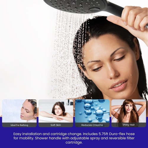 Crystal Quest Luxury Handheld Shower Power Filtration System - BPA Free - Picture 7 of 26