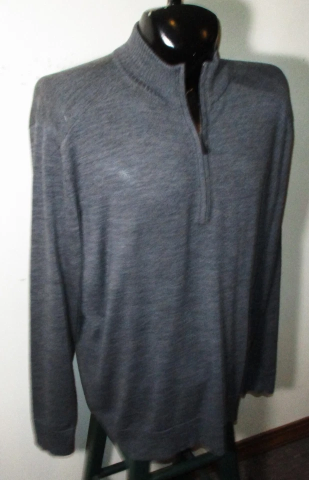 SMARTWOOL Gray Thin Merino Wool 1/2 Zip Long Sleeve Sweater Men's Size XL NWOT - Image 4 of 4