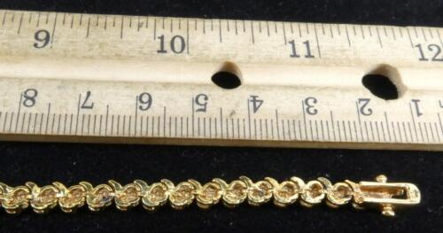 Lovely Vintage 24kt Gold Over Sterling Silver FAS Bracelet w/ Case Jewelry !! - Picture 8 of 8