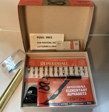 Vtg Speedball No. 2 Beginners Set Lettering Hobby Craft Drawing 3062 Complete