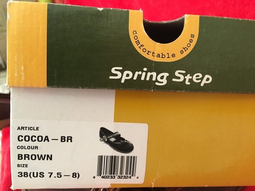 WOMEN NEW SPRING STEP BROWN SUEDE MARY JANE LEATHER UPPER SHOES SIZE US 7 - Picture 11 of 11