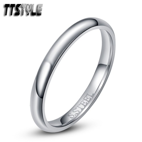 TTstyle Mirror Finished S.Steel Wedding Comfort Band Ring 2-8mm Width Size 2-15 - Afbeelding 2 van 6