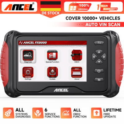 Ancel FX8000 OBD2 Diagnosegerät Auto Auslesegerät Kfz-Diagnose ALL SYSTEM ABS