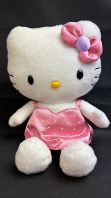 Sanrio Hello Kitty weiches Plüschtier - 13 Zoll - entzückendes rosa Kleid