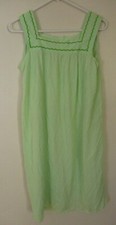 Vintage Lingerie green polyester nightgown