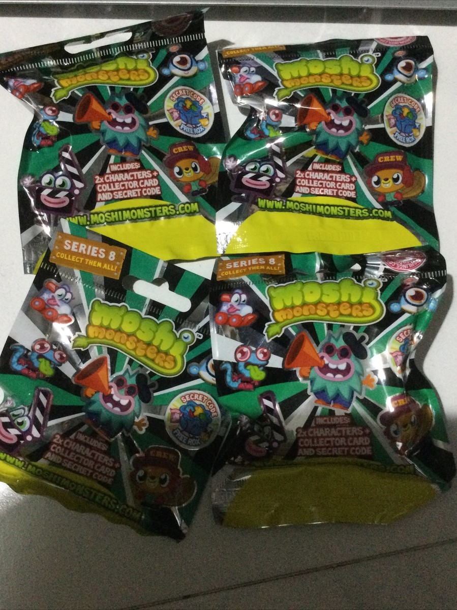 NEW 4 packets of Moshi Monsters Series 8 Blind Bag Sealed Low