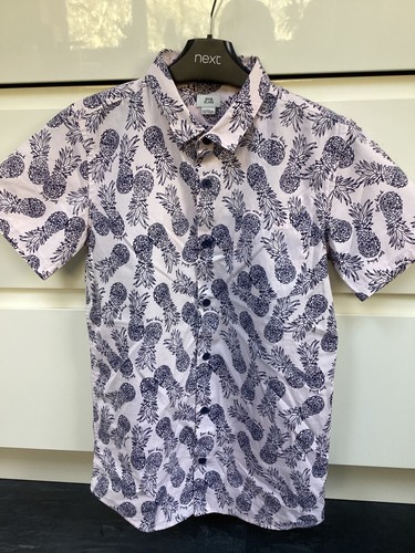 Boys Pink Cotton Short Sleeve Shirt Age 11-12 yrs Next Day Post