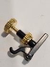 Hill style E string hook and loop fine tuner for Violin golden screw black body