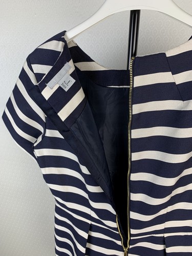 H&M 38 (36) Kleid navy blau weiß gestreift Basic Shirtkleid Etuikleid Dress 9C5 - Bild 4 von 4