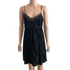 lavand Dress Womens Medium Black Lace  Strappy Sleeve Lined