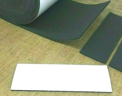 Neoprene CC Sponge Rubber Sheet 1/4'' Thick x 4'' W x 12'' L Strip w/ PS Adhesive