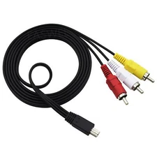 AV A/V AUDIO VIDEO TV Cable Cord For Canon Powershot A4000 A4000is D10 Camera