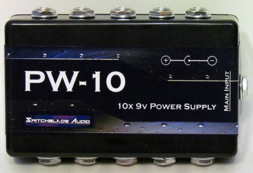 PW-10 Pedal Power Supply ~10 Effects~ 9-Volt 2A 10Cables Hand-Made in USA Guitar - Picture 1 of 9