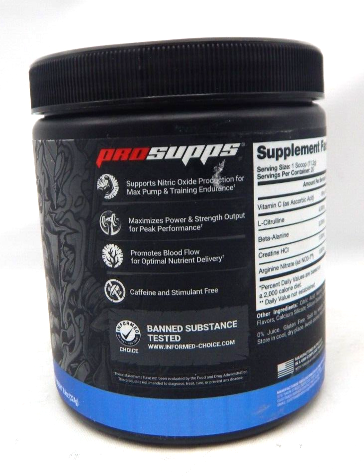 Hyde Signature Max Pump PreWorkout Powder Blue Razz 20 Servings 04/