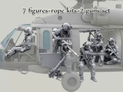 1/35 resin HH-60G Pave Hawk Helicopter Crew set (NO PLANE) 7 Figures +Rope+Guns