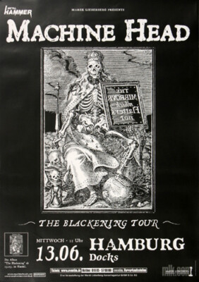 Machine Head - The Blackening, Hamburg 2010 | Konzertplakat | Poster