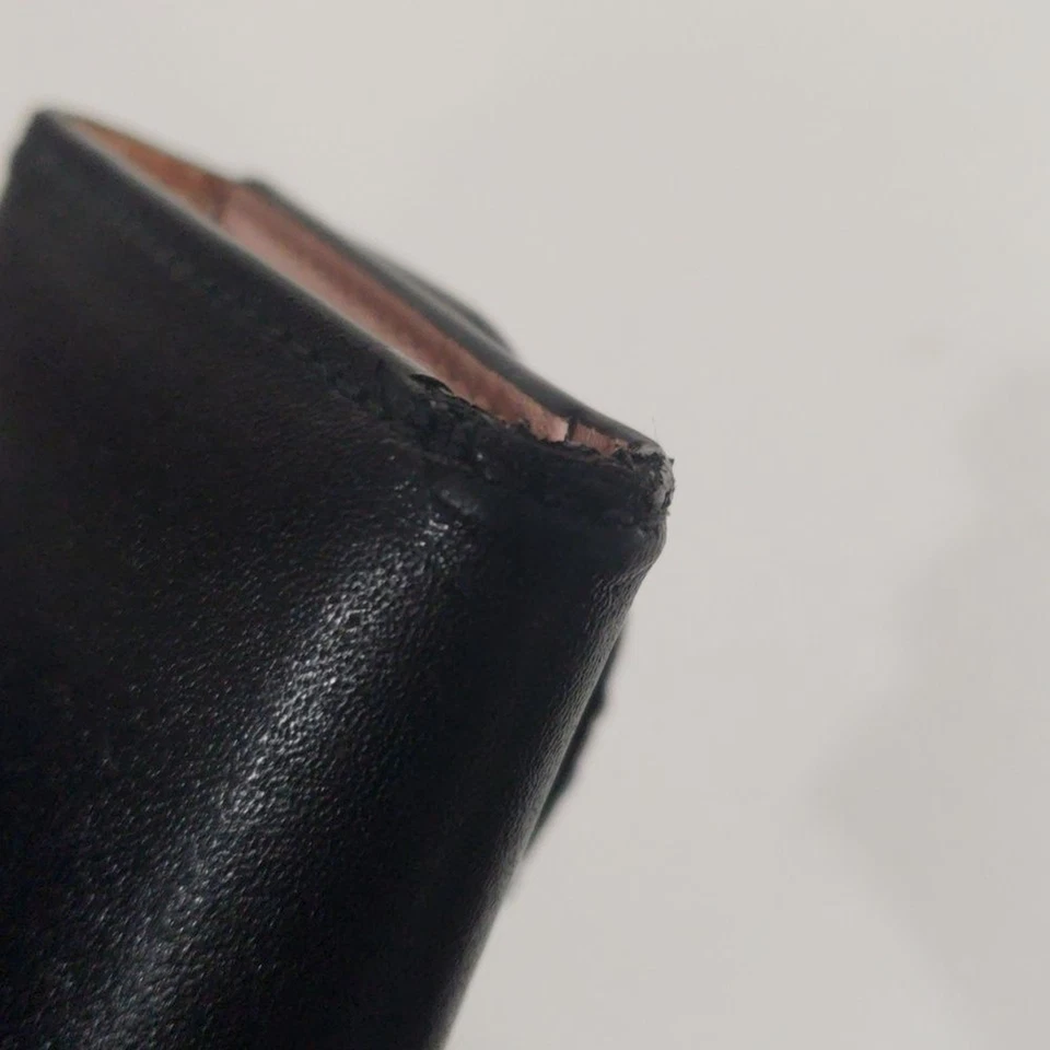 Salvatore Ferragamo Cuero Negro Vara Arco 6 Llaves Soporte Lujo Billetera Estuche 4x7.5 Foto 4 de 4