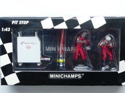 MINICHAMPS 1/43 パナソニックTOYOTAピット 1/43 Minichamps Panasonic Toyota F1 Tank Set Pit Stop 343