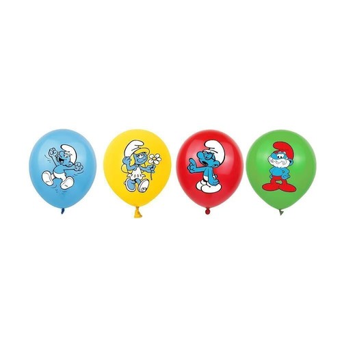 Smurfs Theme Birthday Party Decoration Set for Kids,Banner Cake Toppers Balloons - Picture 6 of 7