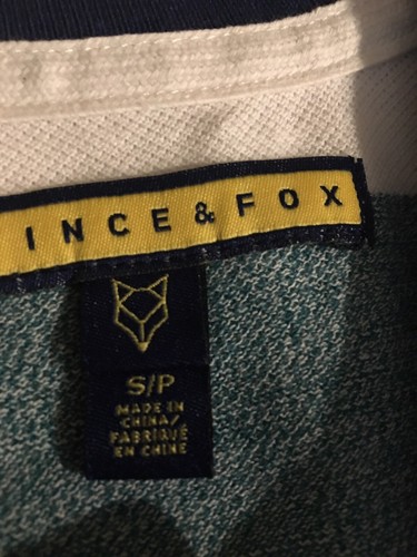Prince & Fox Polo Shirt Men's Small Blue/Green/White 100% Cotton - Picture 8 of 10
