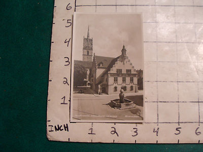 vintage Postcard: FRIEDRICHSHAFEN, ZEPPELIN BRUNNEN UND RATHAUS 