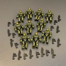 New 10 HALO MEGA CONSTRUX BLOKS UNSC MASTER CHIEF Marine MINI FIGURE & 20 Guns